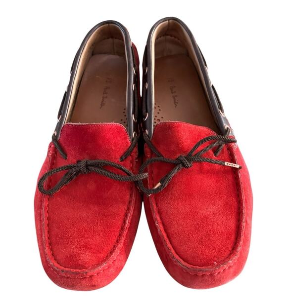 Paul Smith Red Suede Driving Moccasins Mens Size 9 Old Money Quiet Luxury main image 7